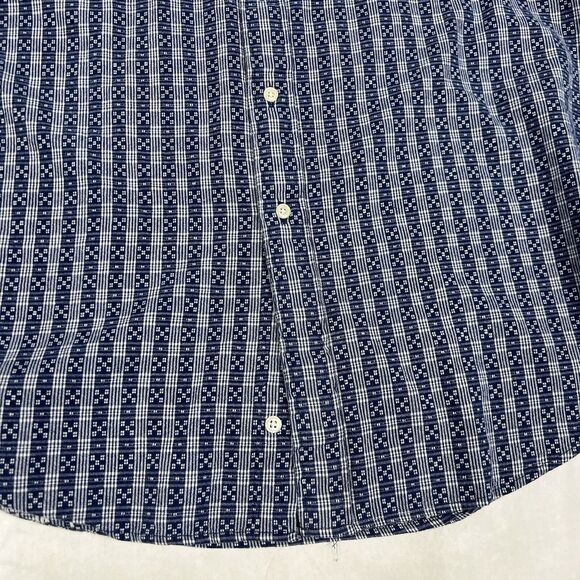 Tommy Hilfiger Blue Plaid 100% Cotton Short Sleeve Casual Button Shirt Men’s XL - Picture 5 of 9